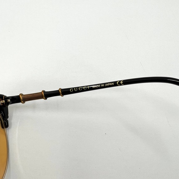 GUCCI Sunglasses Bamboo Detail Yellow Cat Eye GG0661S 002 56 20-140 NEW - Picture 12 of 12
